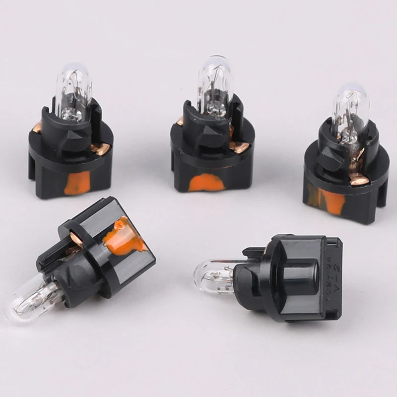 5-Pack 12V 1.2W V-2 Indicator Bulbs – Car Instrument Lamps