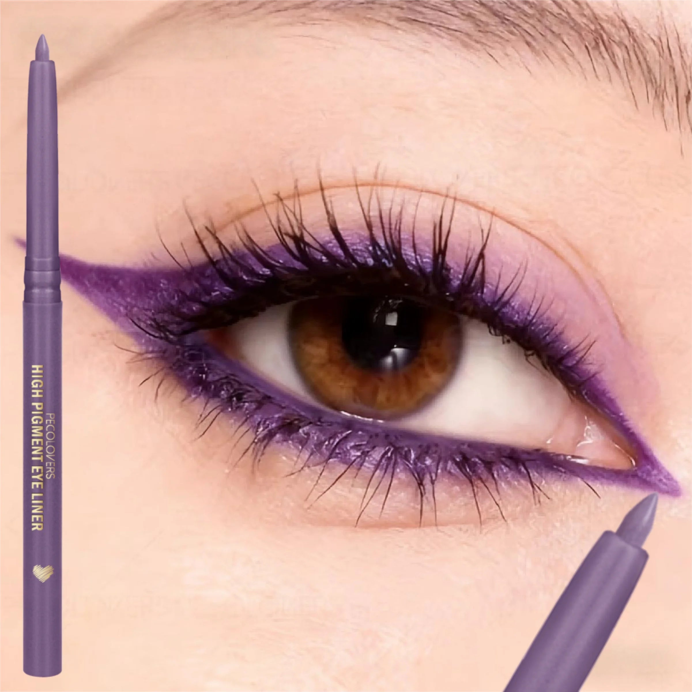 1PC Waterproof Purple Eyeliner Gel Pe -Smudge-Proof,Sweat-Resistant,Quick-Dry Formula with Long-Lasting Gel Tip for Winged Liner Zpaxo