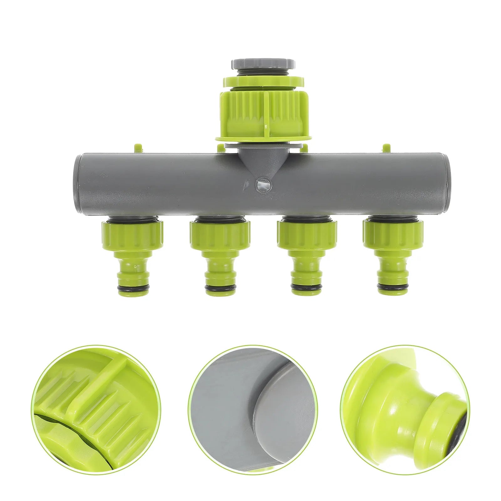 4 Way Hose Splitter Heavy Duty ABS Garden Hose Adapter Connector Water Manifold for Sprinkler Valve Control 4 Way Y Adapter Zpaxo
