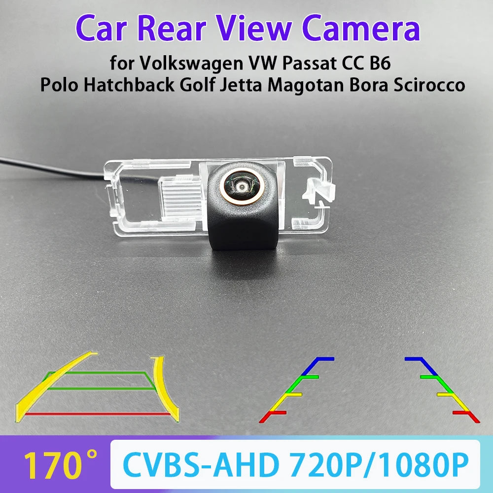170 Degree AHD 1080P CVBS Car Rear View Camera VW Passat CC B6 Polo