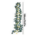 180cm LED Fairy Light Olive Vine Garland 96 LEDs Waterproof with Timer for Christmas Wedding Party Holiday Fireplace Decoration