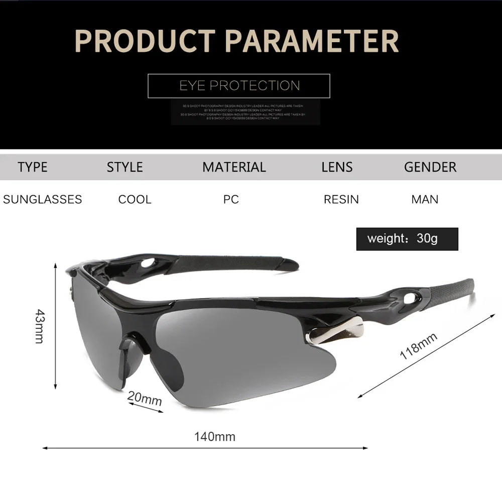 Sports Men Sunglasses Road Cycling Glasses Mountain Riding Protection Goggles Eyewear Mtb Bike Fishing Camping Outdoor Glasses Zpaxo