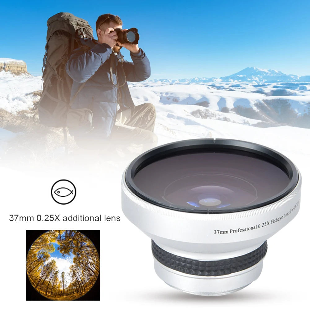Silver Strong Applicability 0 25X Fisheye Additional Lens Caliber