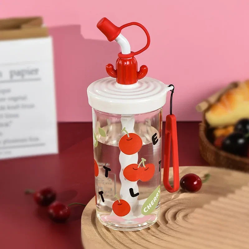 Hot Mixing Plastic Water Cup, Large Capacity Straw Cup, Student Portable and Easy To Use Cup, Dual-use Milk Coffee Gift liyi Zpaxo Red