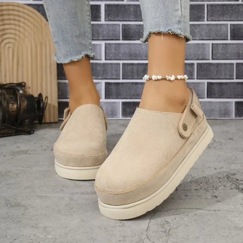 2025 Women Slippers Thick Bottom Head Cover Back Strap Shoes Large Size Casual Slippers Slip-On Platform Sandals Slides Women Zpaxo Beige 40