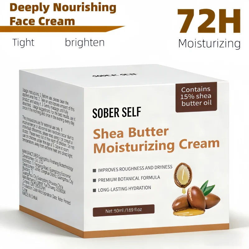 Ceramide Hyaluronic Acid Shea Butter Deep Moisturizer 50ml Repair Dry Damaged Skin Anti‑Irritation Daily Facial Care Zpaxo