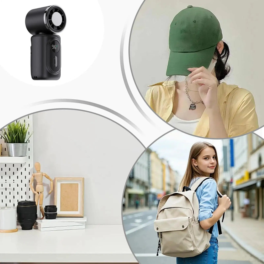Mini Clip On Fan 3000mAh 180 Degree Adjustable USB Rechargeable Low Noise Portable Handheld Fan For Home Travel School Office Zpaxo