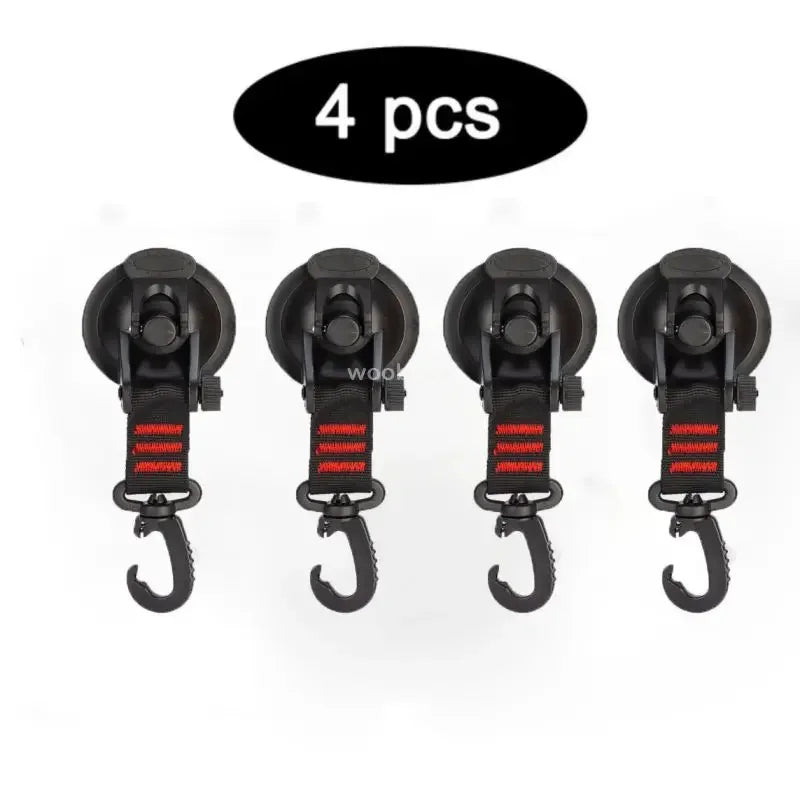 1/8 Pcs Car Tent Suction Cups Outdoor Camping Rope Powerful Suction Cup Buckle Side Tarps Tent Suckers Anchor Securing Hook Zpaxo 4PCS-red