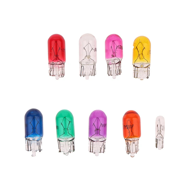 1 2W T5 5W T10 Glass Light Bulb Car Dashboard Instrument Panel Brake