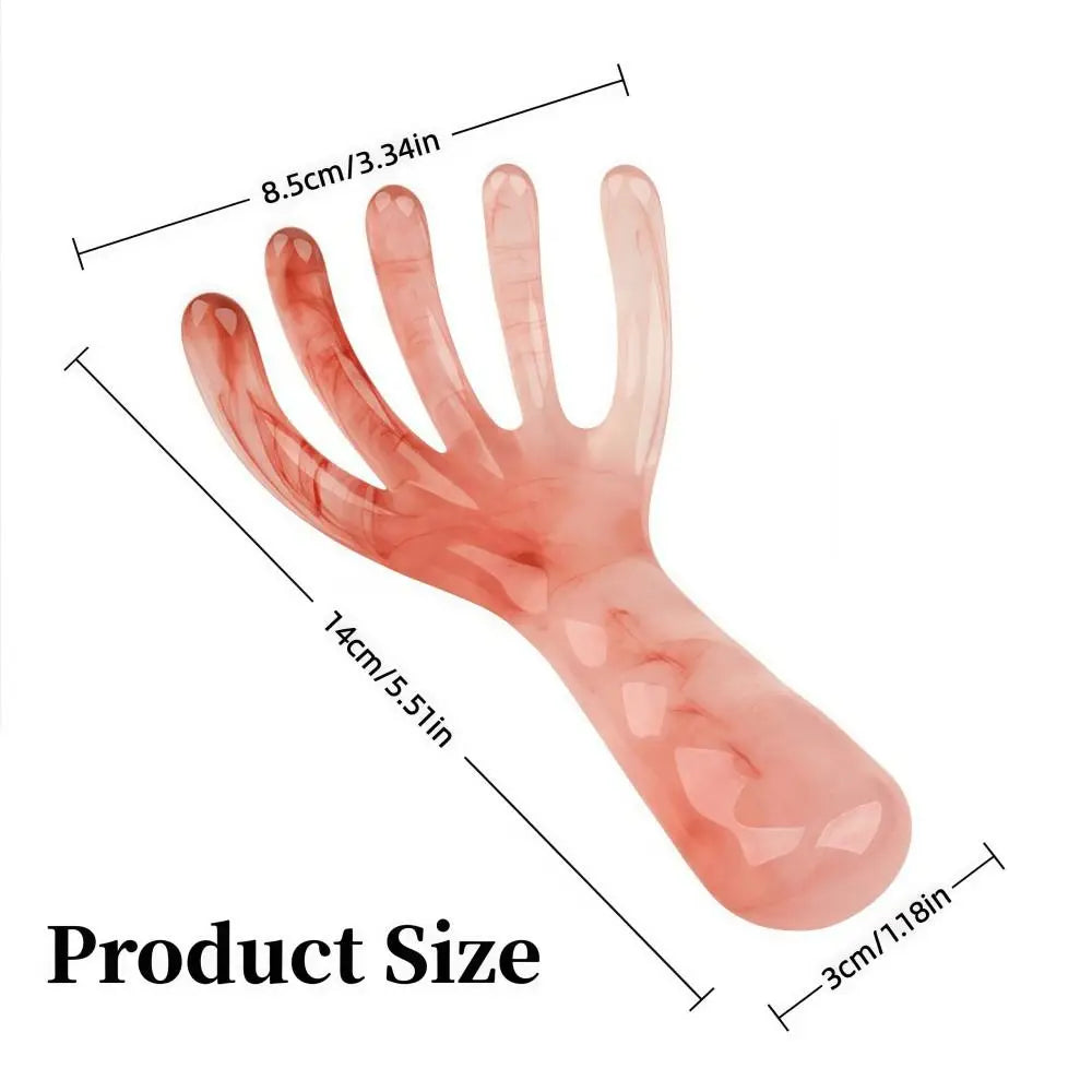 Five-Claw Head Meridian Massage Comb Resin Wide Tooth Back Scratcher Anti-static Multifunctional Long Handle Comb Zpaxo