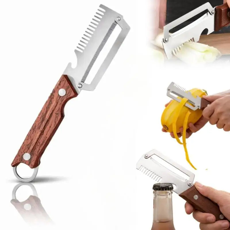 CM3-in-1 Vegetable Fruit Peeler Kitchen Bottle Opener Storage Hanging