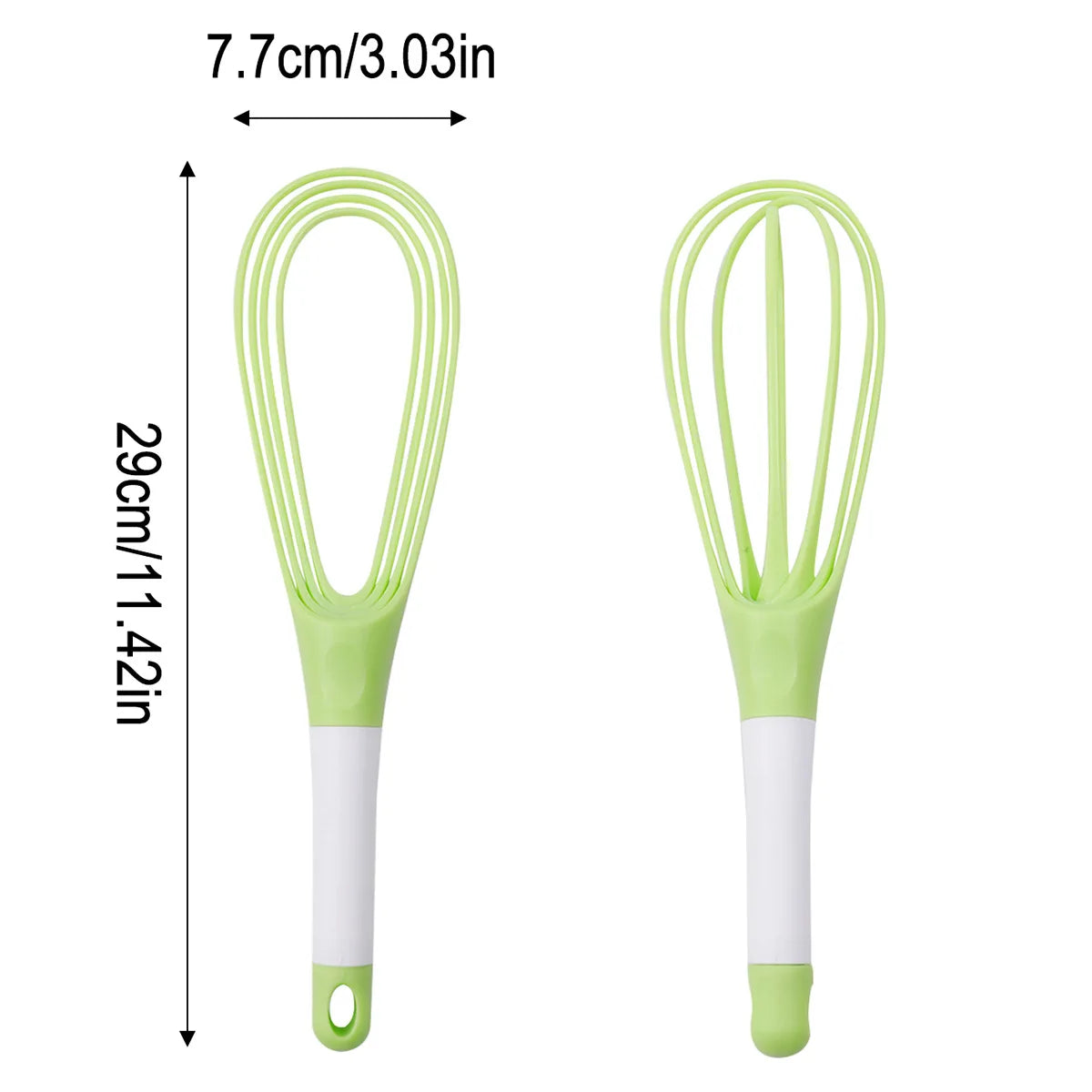 Hot Sale Handheld Rotary Egg Whisk Ergonomic Beater with Foaming Wires for Cake Batter Mixing Cream Blending Manual Egg Beater Zpaxo green
