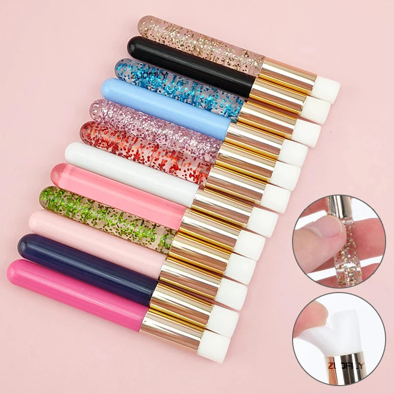 Professional Eyelash Extension Shampoo Cleaning Brush Pink Shining Eye Lash Lift Foam Cleaner Brushes Nose Face Clean Tools Zpaxo