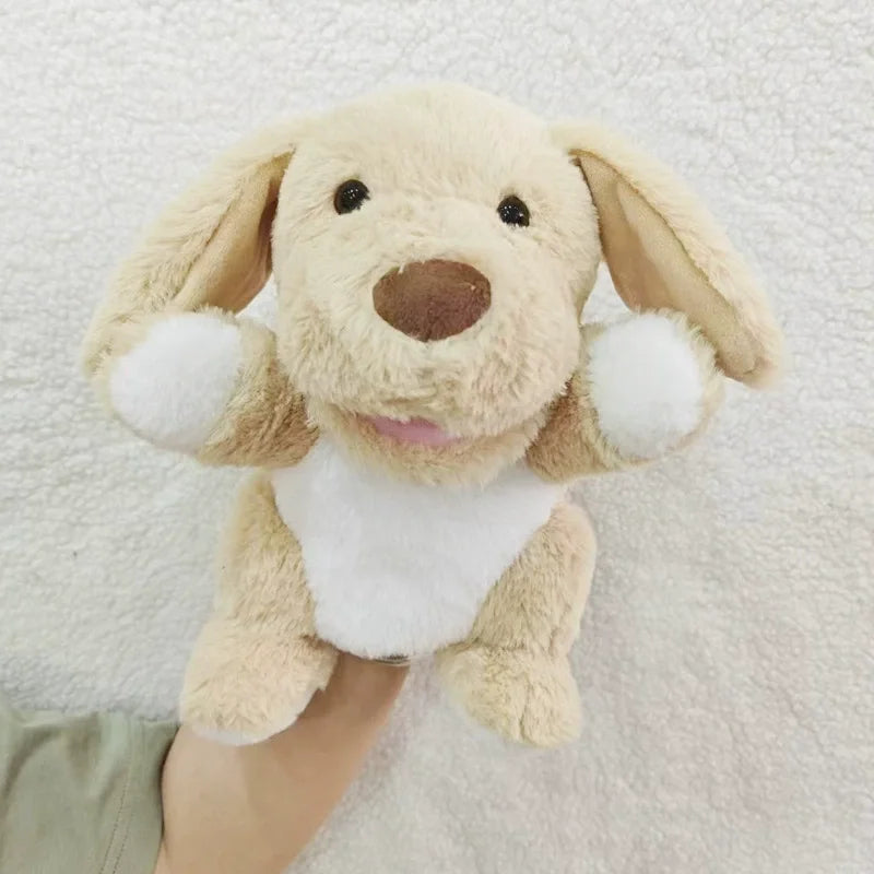 Animal Hand Puppets Kids Working Mouth Toddler Plush Toy Show Theater Zpaxo Dog