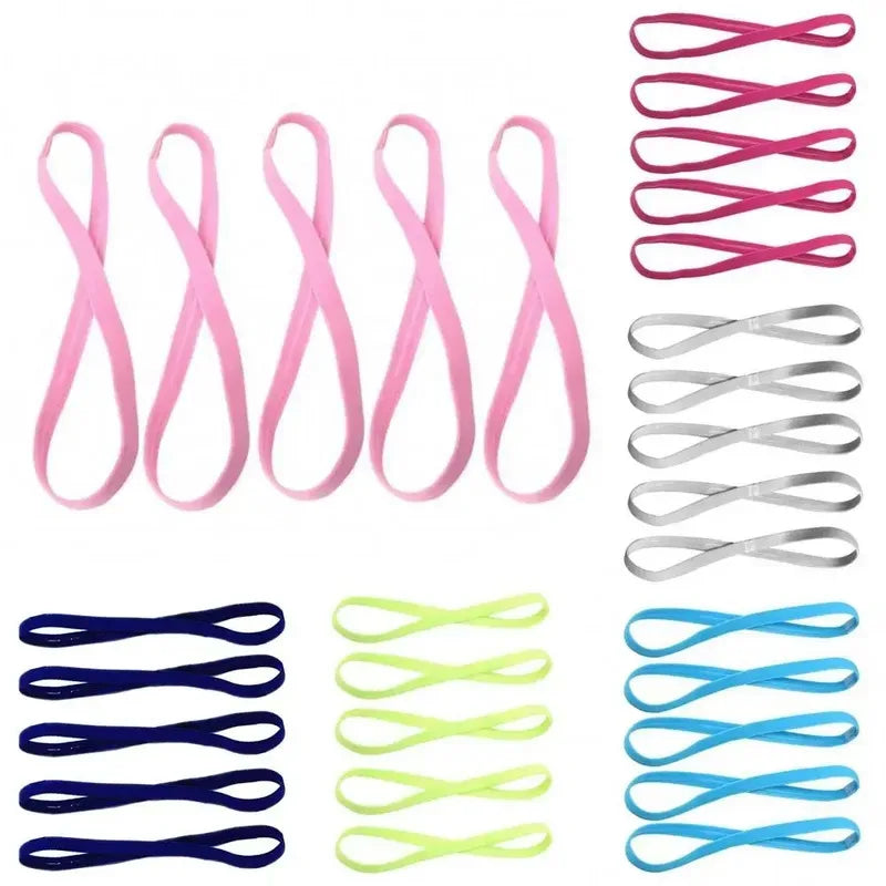 Anti-Slip Sports Headbands – Multicolor Elastic Sweatbands