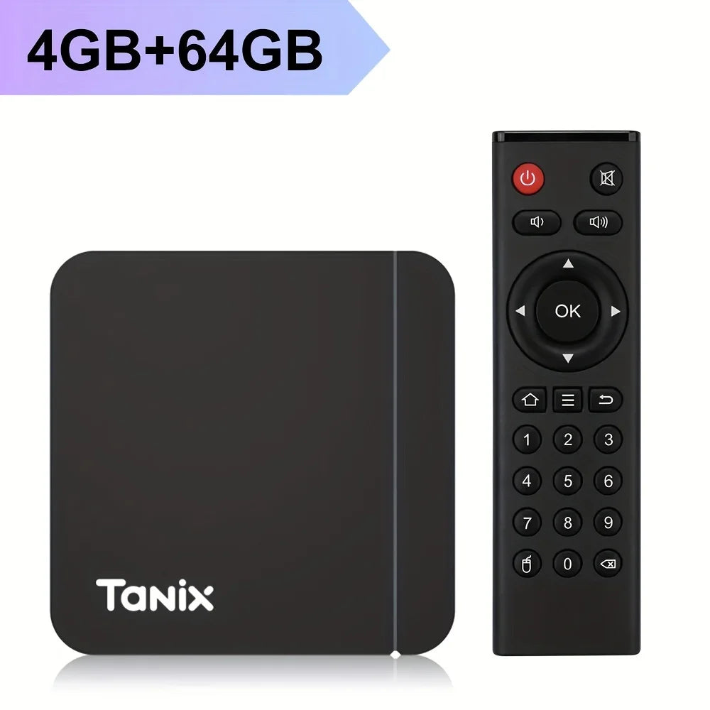Tanix W2 TV Box Android11 Amlogic S905W2 2G16G Support 3D AV1 BT Wifi Zpaxo Tanix w2-64GB 100V-240V EU Plug