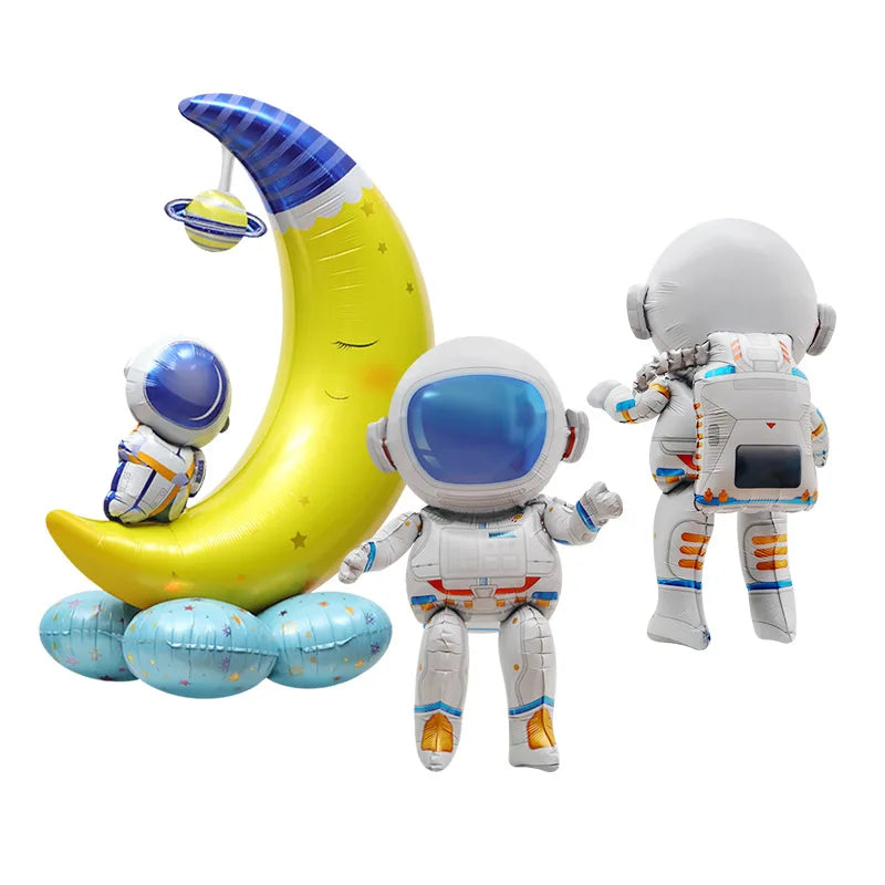Spaceman Rocket Standing Balloons Astronaut Foil Balloon Outer Space