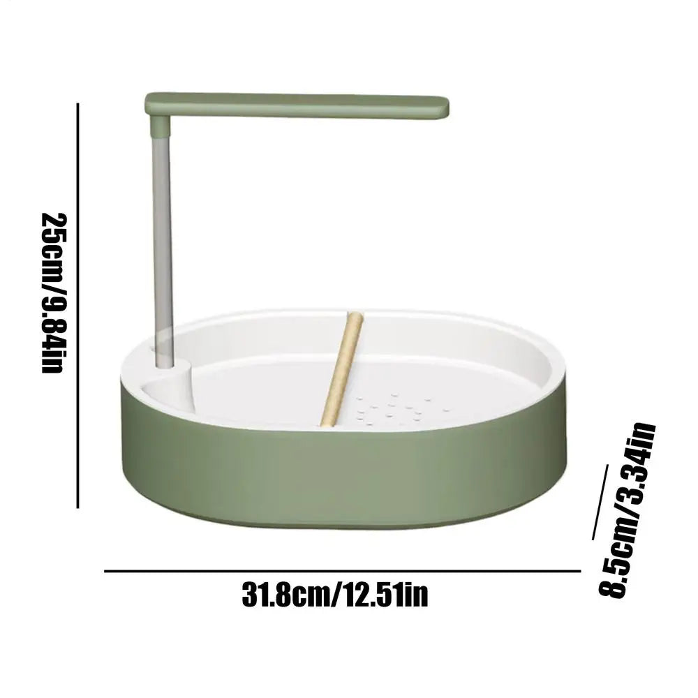 Automatic Bird Cage Bath 26 Hole Circulating Parrot Shower Cockatiel Zpaxo Green