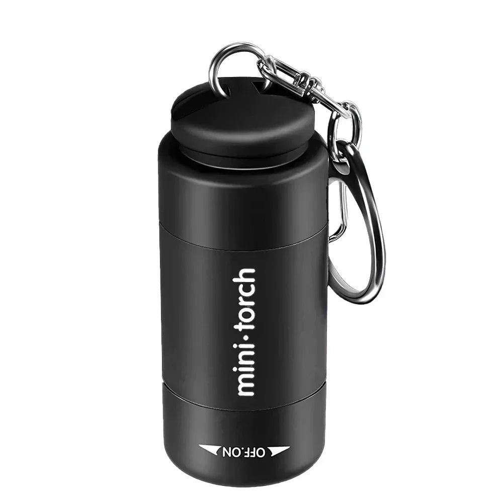 Mini USB Rechargeable Keychain Flashlight – 300LM Waterproof