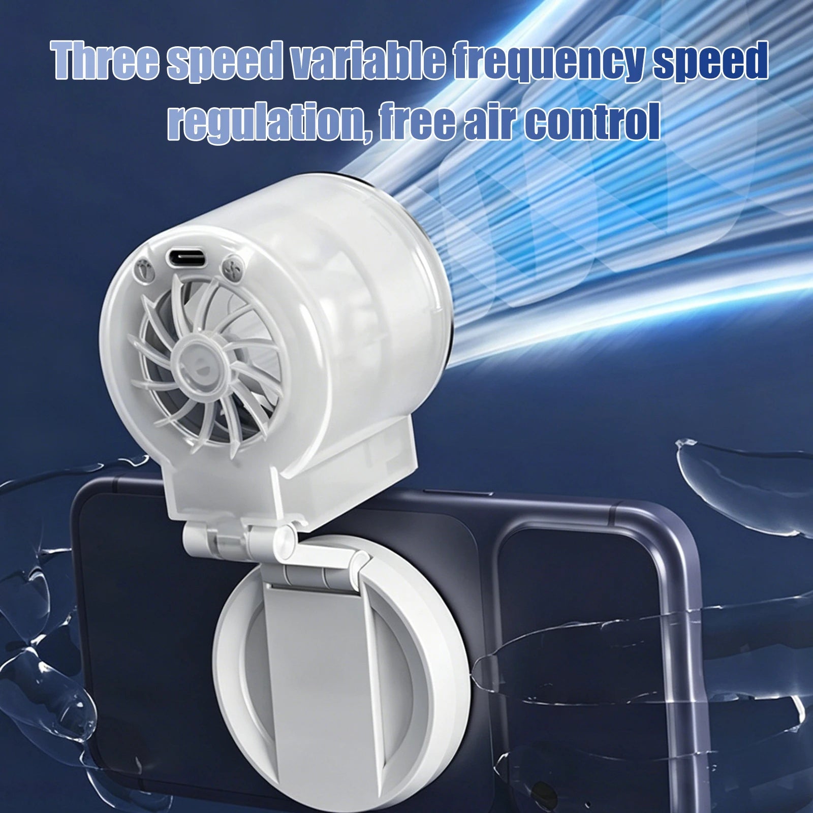 Multifunctional Magnetic Clip-on Fill Light Mini Fan, Portable Outdoor Mini Fan Live Streaming Selfie Folding Handheld Small Fan Zpaxo