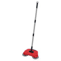 Hand Push Broom, Multifunctional Cleaning Tool Sweep Mop, Long Handle Push Broom with Auto Spiral Deep Clean System Zpaxo red