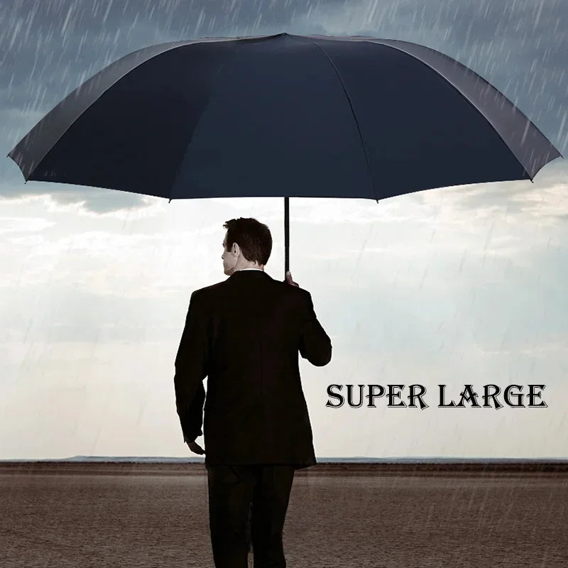 130cm High-Quality Ten-Bone Umbrella Waterproof Windproof Reinforced Frame Manual Large Protection Umbrella Zpaxo