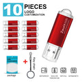 10PCS Custom LOGO USB Drive High Speed Usb Stick 3.0/2.0 Pen Drives 64G 32G Metal Flash Drive USB Memory Disk Cle USB Free Shipp Zpaxo Red 2.0-1GB