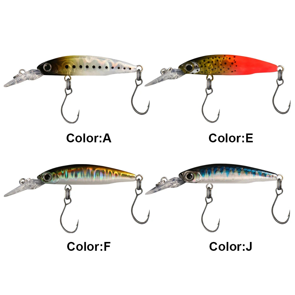 Sinking Wobblers Fishing Lures Crankbait Trout Longtongue Plate