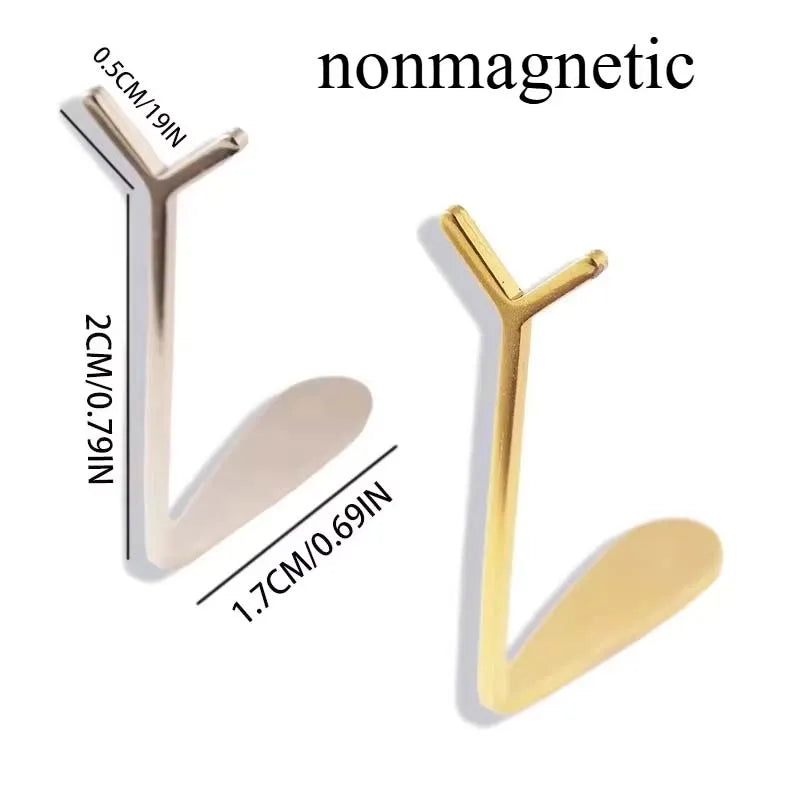 Rabbit Shaped Cat Eye Magnet Flexible Iron Wire Creating Heart Effect Zpaxo golden and silver