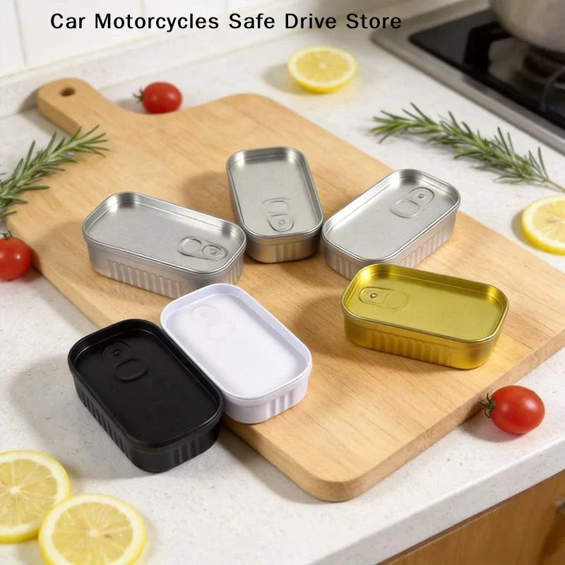Tinplate Mini Metal Box Creative Sardine Can Shaped Storage Portable