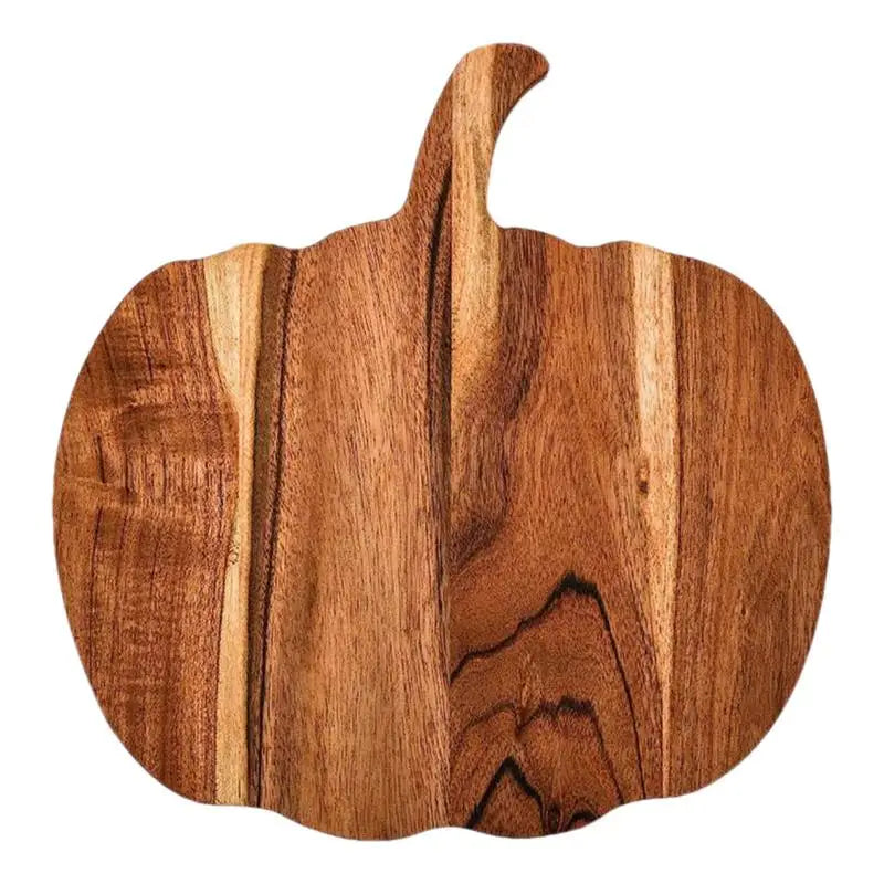 Kitchen Cutting Board Halloween Wooden Serving Platter Pumpkin Shaped Kitchen Wood Cutting Board With Handle for Chopping Meat Zpaxo