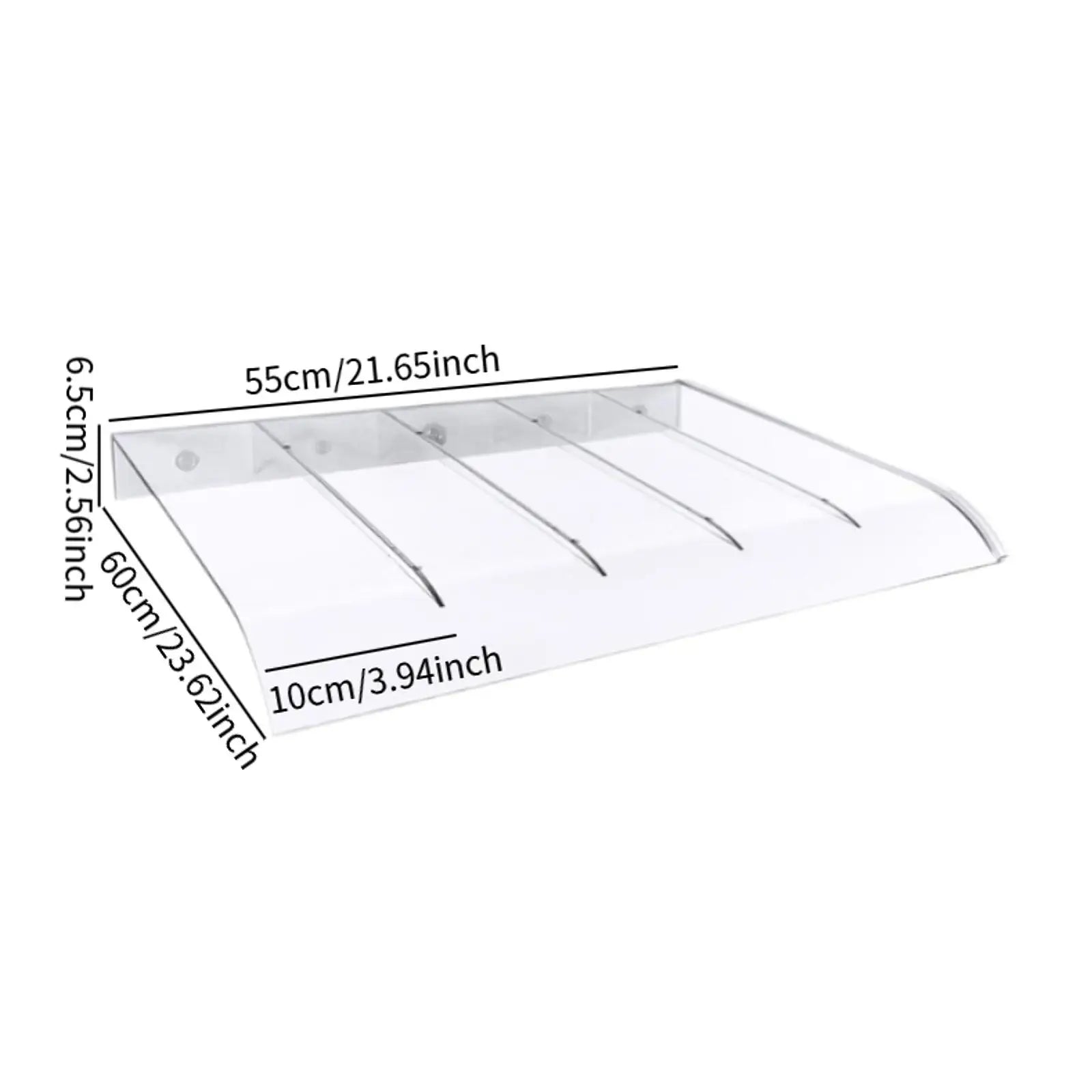 Window Awning Door Canopy Easy to Install Impact Resistant Sun Shetter Cover for Garage Balcony Garden Exterior Front Door Zpaxo 60cmx50cm