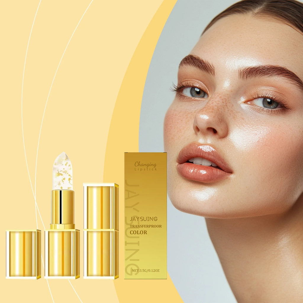 Jaysuing Gold Color-Changing Hyaluronic Acid Lip Balm 3.5g Color-Changing Lip Balm Zpaxo