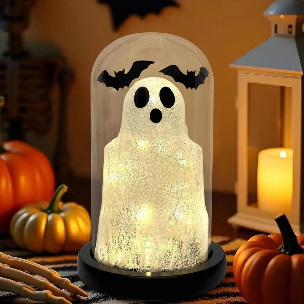 Light Up Ghost Tabletop Ornament Creative Bat Lamp Decor Halloween