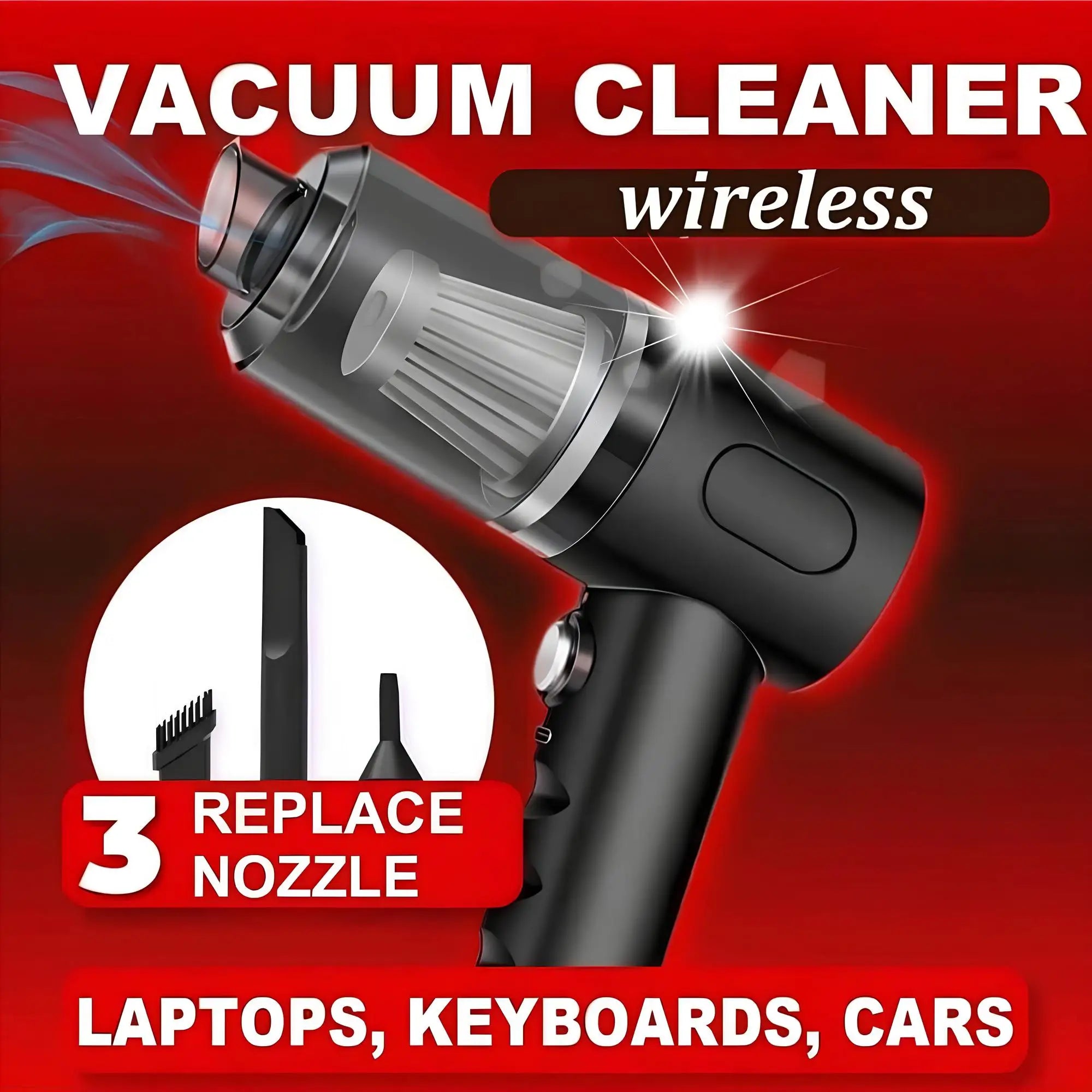 Mini Car Vacuum Cleaner Cordless Powerful Wireless Car Cleaner Type-C Charges HandHeld Portable Vacuum Cleaner Cleaning Machine Zpaxo