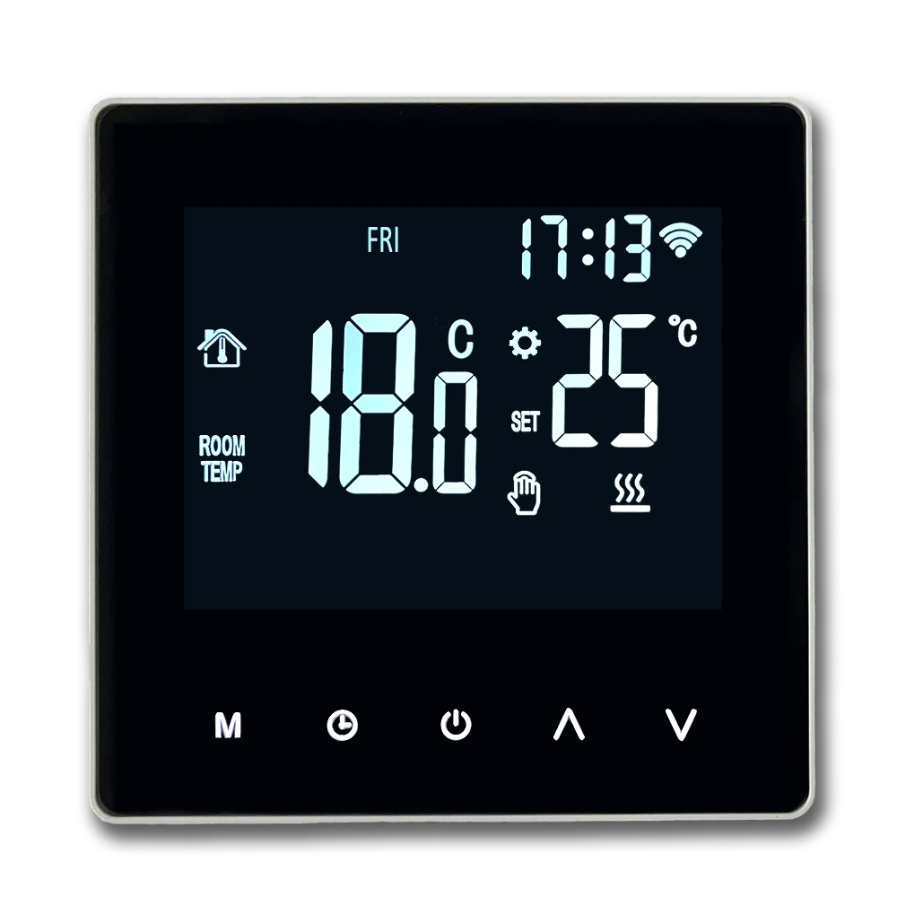 WiFi Thermostat Temperature Controller Water/Electric Floor Heating Gas Boiler GB/GE Smart Life Tuya Control Alexa Google Home Zpaxo BLACK WZ-X107-GB China Mainland