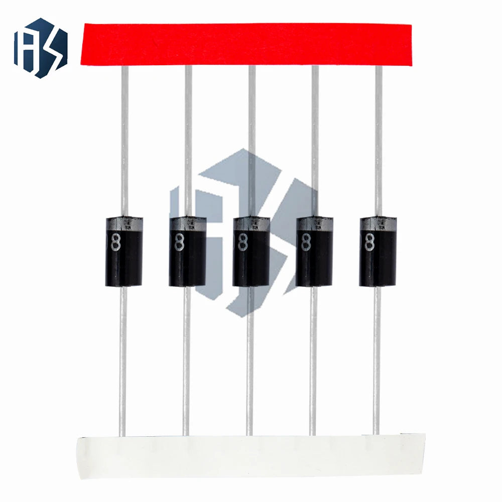 Premium Fast-Switching Schottky Diode Kit (8 Values, 100 PCS) – 1N4148/1N4007 Assortment for DIY Electronics & Repairs Zpaxo