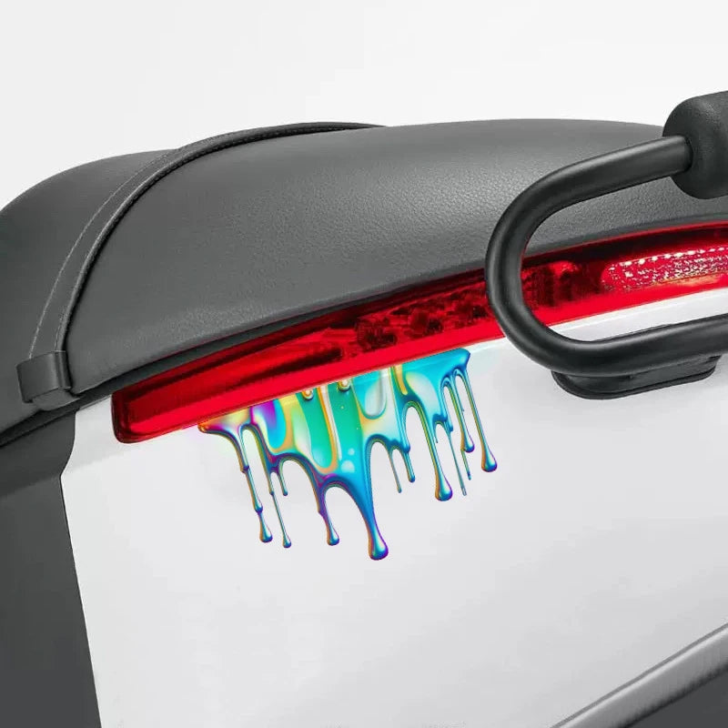 Reflective Vinyl Car Decal – Dopamine Fluid Paint Design