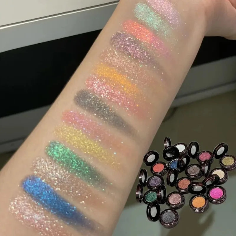 Metallic Glitter Eyeshadow Cream Chameleon Butterfly Green Shimmer