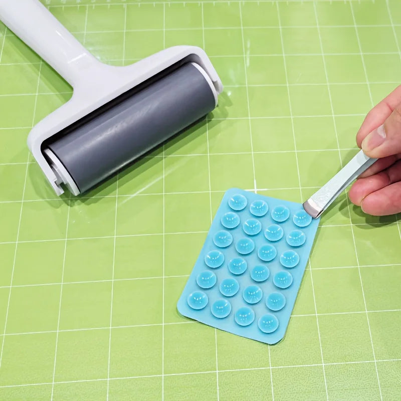 Brayer Roller & MAT Tweezers Remover Tool Set Craft Stamping Brayers for Cricut and T-Shirts Heat Transfer Projects Printing Zpaxo