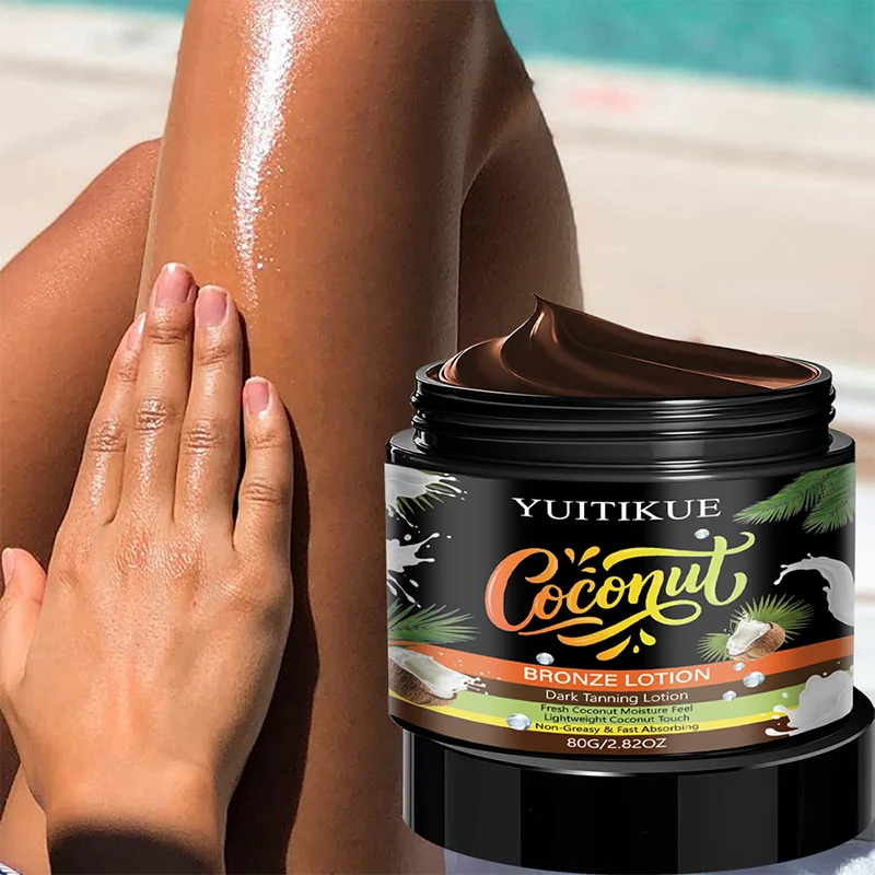 YUITIKUE Coconut Bronze Self-Tanning Lotion | Dark Tan No Sun Self-Tanning Lotion Zpaxo