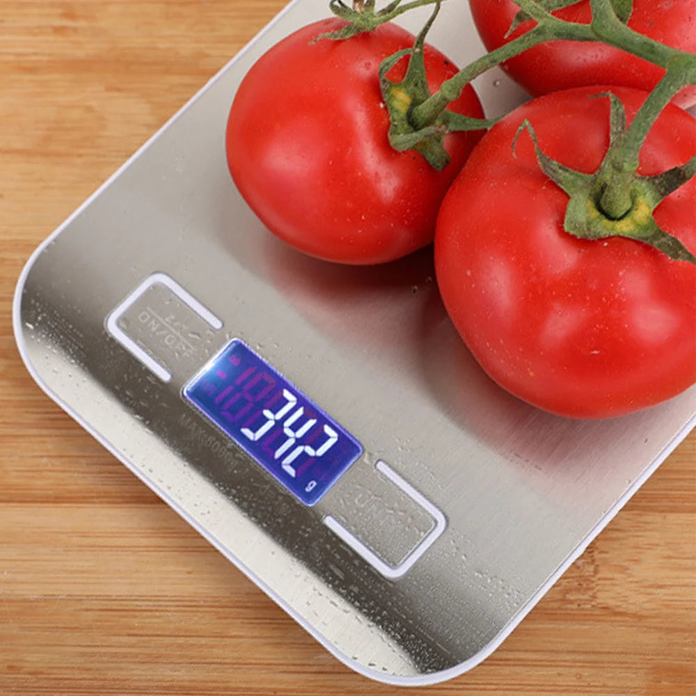 Digital Kitchen Scale Electric Food Scale with oz/g Units for Meal Prep Cooking Baking Replaceable Battery Power Zpaxo