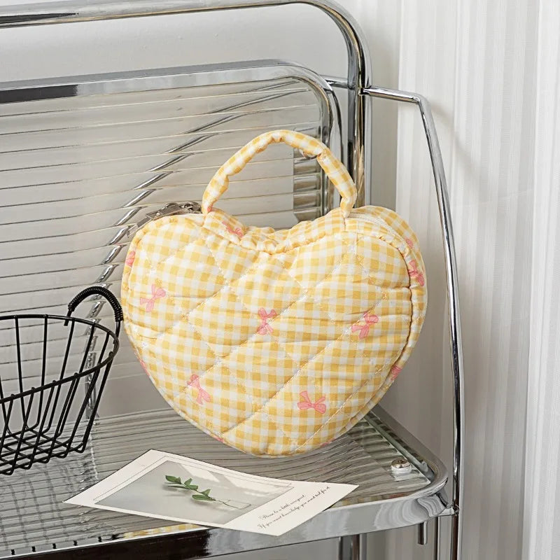 Home Handheld Floral Pattern Women's Makeup Bag, Travel Portable Quilted Storage Bag, Niche Design, Large Capacity Wash Bag Zpaxo