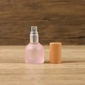 10ml Frosted Glass Refillable Perfume Spray Bottle | Wood Cap