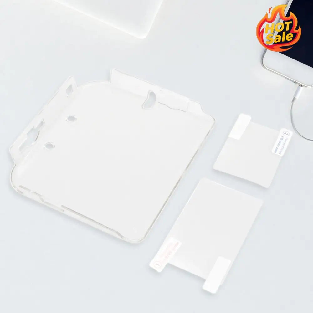 For 2DS Anti Dust Film Screen Protector Anti Scratches Hard Shell Skin Clear Plastic Crystal Case for Nintendo 2DS Game Console Zpaxo