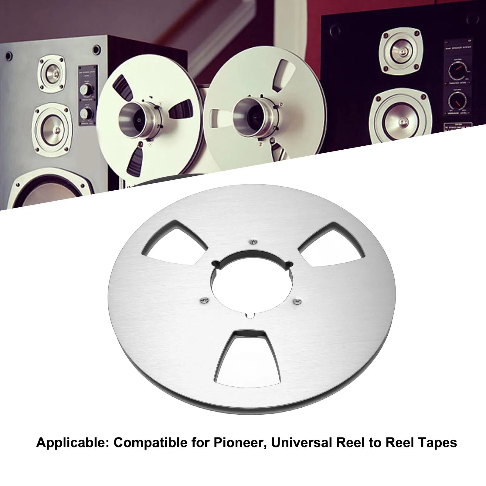 Sound Tape Empty Reel 3 Hole Strength Aluminum Alloy 1 4 Player