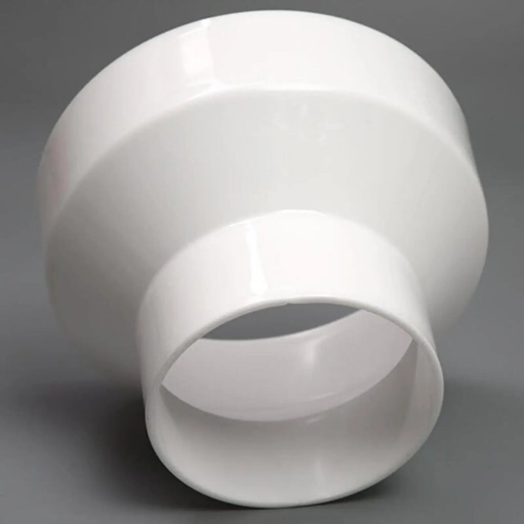 Ducting Airflow Tube Increaser Adapter 100-75mm Accessory Pipe Fitting for Hotel HVAC System Easily Install Durable White Zpaxo Default Title