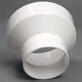 Ducting Airflow Tube Increaser Adapter 100-75mm Accessory Pipe Fitting for Hotel HVAC System Easily Install Durable White Zpaxo Default Title