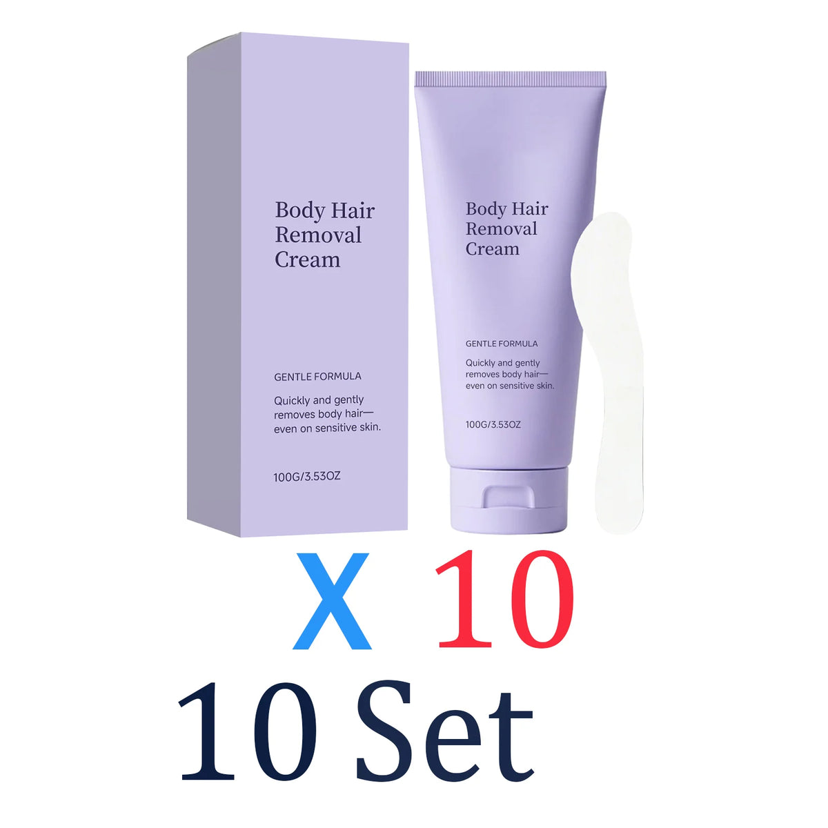 Hair Removal Cream for Women Body Hair Remover for Legs Arms Bikini Line Smooth Skin Moisturizing Shea Butter Gentle Sensitive Zpaxo 10 Set