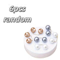6pcs Pearl Brooch Pins – Non-Slip Safety for Dress Cinching, Collar & Scarf, 1.09 cm Fashion Button Zpaxo 6pcs random